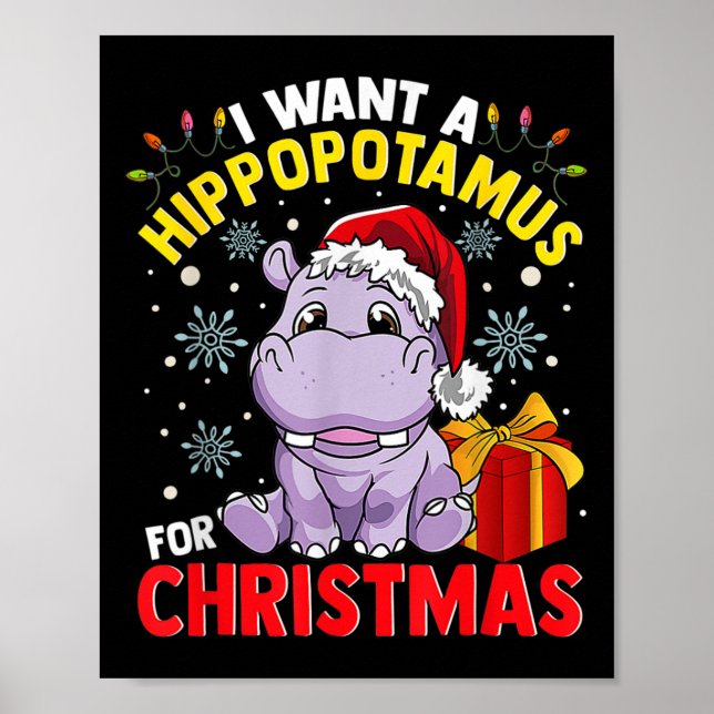 Poster Je Veux Un Hippopotame Pour Noël (Devant)