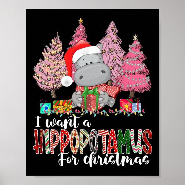 Poster Je veux un hippopotame pour Noël Noël Noël Noël No (Devant)