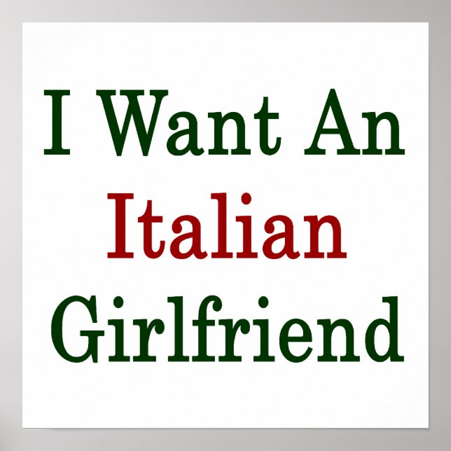 Poster Je Veux Une Copine Italienne (Devant)