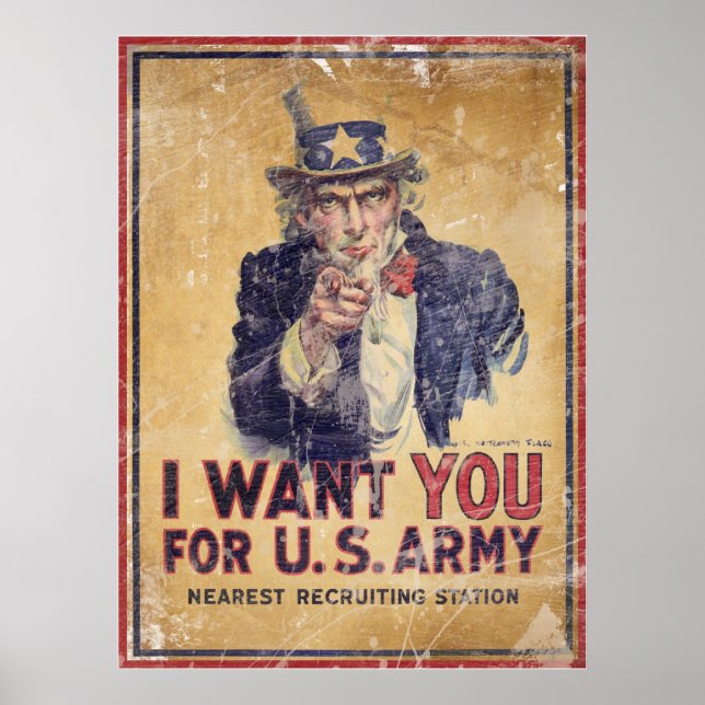 Poster Je veux vous pour l'armée américaine (Devant)