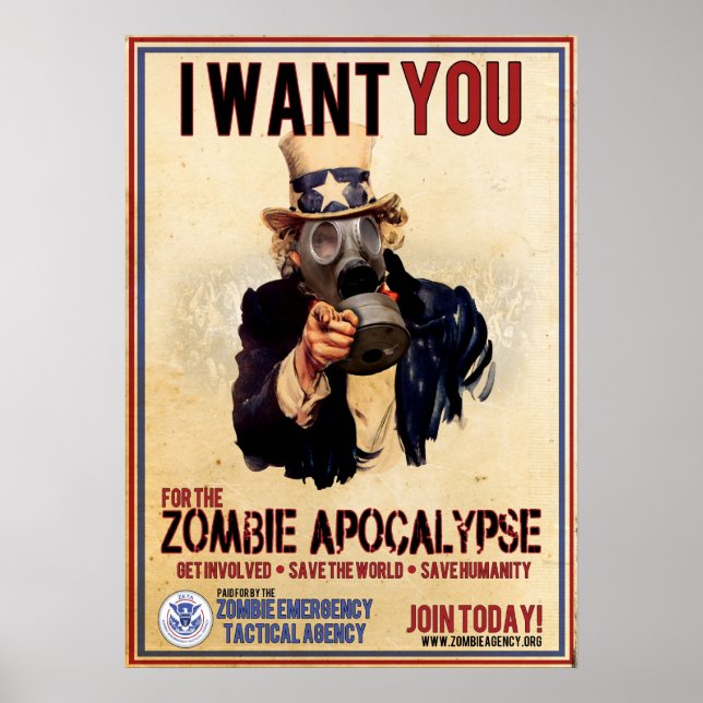 Poster Je veux vous - Zombie Apocalypse - SUPER VALEUR (Devant)