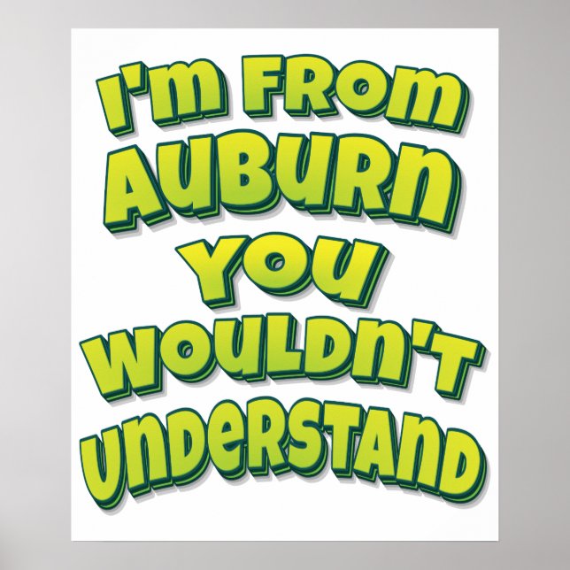 Poster Je viens d'Auburn vous ne comprendriez pas (Devant)
