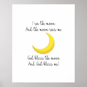 Poster Je vois l'affiche de la lune