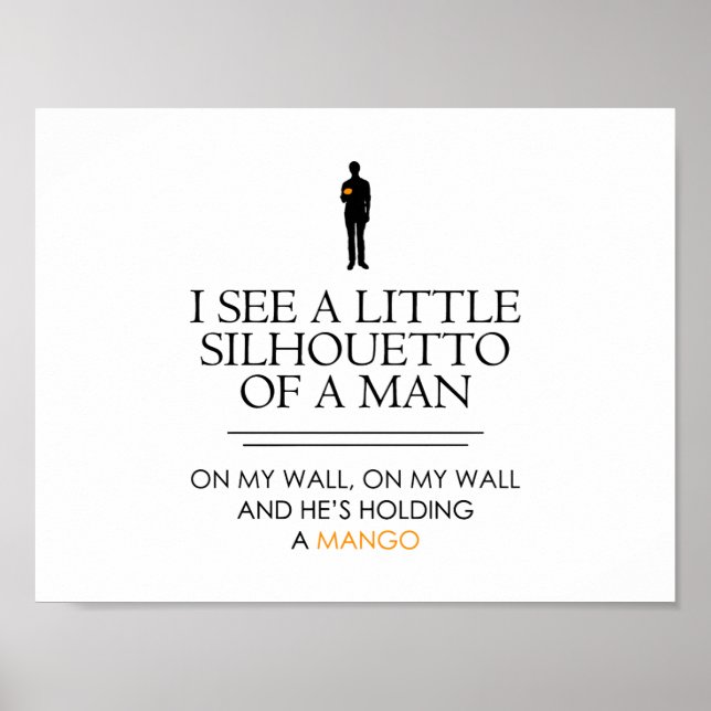 Poster Je Vois un Petit Shillouetto... (Devant)