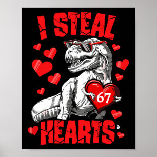 Poster Je vole 67 cœurs Saint-Valentin 67 Meme 6 7 T Re