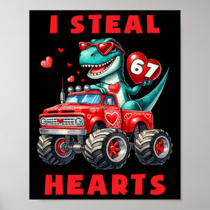 Poster Je vole des coeurs 67 Saint Valentin 67 Meme 6 7 T