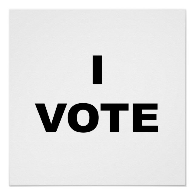 Poster Je vote (Devant)