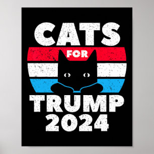 Poster Je vote des chats pour le débat électoral de Trump