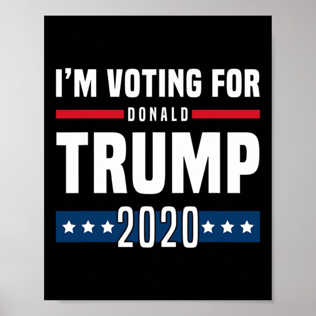 Poster Je vote pour l'élection de Trump  (Devant)