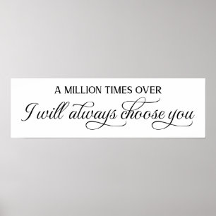 Poster Je Vous Choisirai Toujours Connexion Mariage