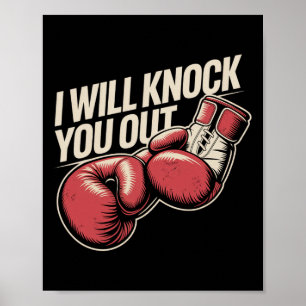 Poster Je Vous Frapperai Pour Une Boxe Drôle