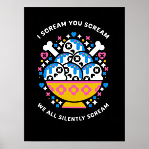 Poster Je vous hurle, nous crions tous en silence - impri