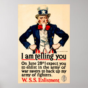 Poster "Je vous le dis" s'enrôler dans l'armée US World W