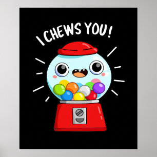 Poster Je Vous Montre Drôle Machine Gumball Pun Dark BG