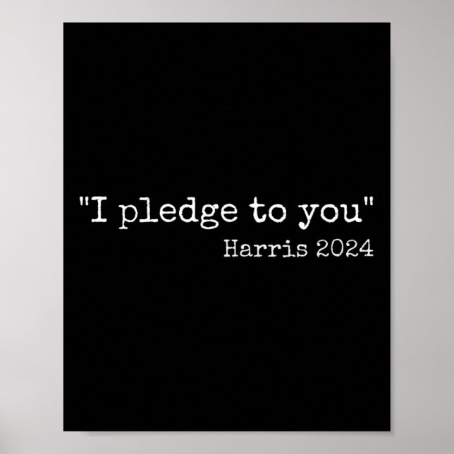 Poster Je Vous Promets Kamala Harris Contre Trump 2024 Dé (Devant)