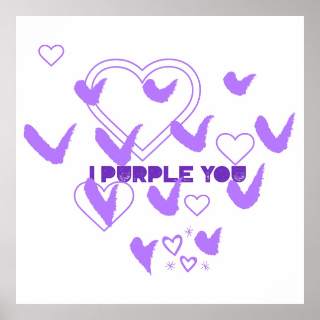 Poster Je Vous Purple (Devant)