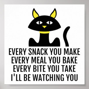 Poster Je vous regarderai mignon chat-jeu