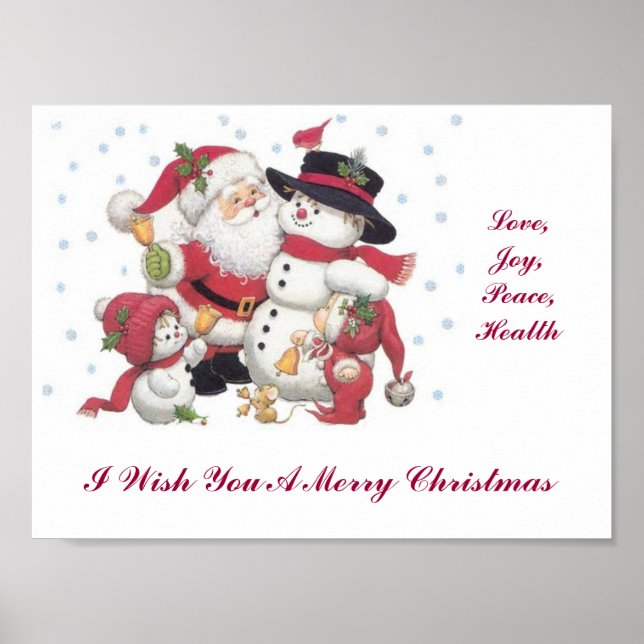 Poster Je Vous Souhaite Un Joyeux Noël (Devant)