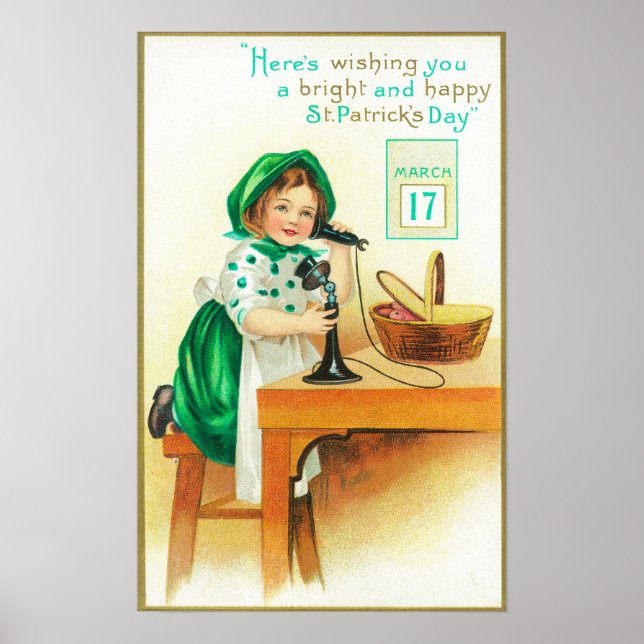 Poster Je vous souhaite une St. Patrick brillante et heur (Devant)