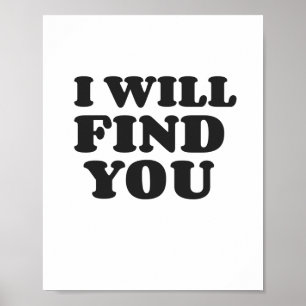 POSTER JE VOUS TROUVERAI
