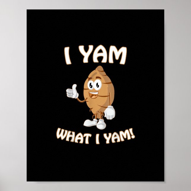 Poster Je Yam Ce Que Je Yam Chemise Drôle Thanksgiving Fo (Devant)