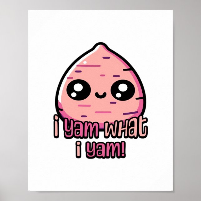 Poster Je Yam Ce Que Je Yam ! Cute Yam Pun Classic (Devant)