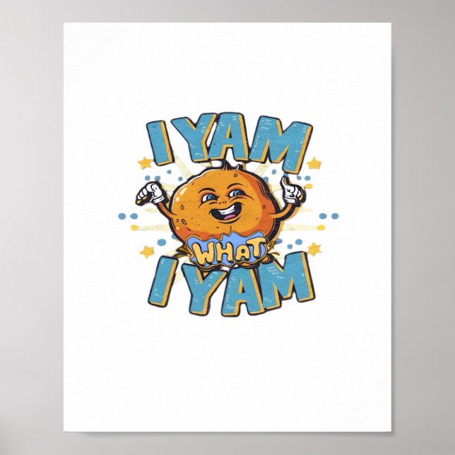 Poster Je Yam Ce Que Je Yam Design Classique Pour Thanksg (Devant)