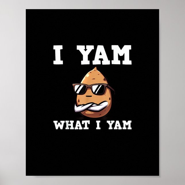 Poster Je Yam Ce Que Je Yam Humour V-Neck (Devant)