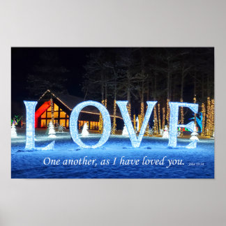 Poster Jean 13:34, L'amour dans les lumières