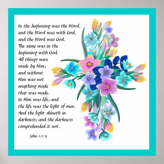 Poster Jean 1:1-5 (Devant)