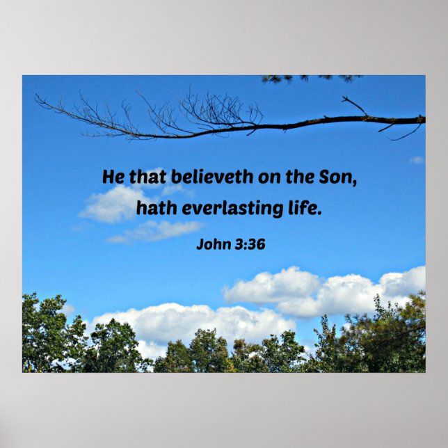 Poster Jean 3:36 Celui qui croit au Fils... (Devant)