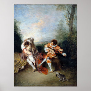 Poster Jean-Antoine Watteau La Surprise