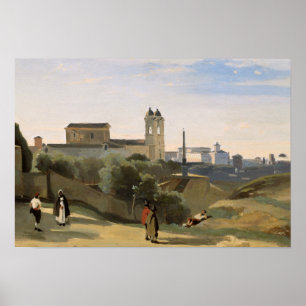 Poster Jean-Baptiste-Camille Corot - Monte Pincio, Rome