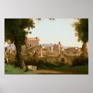 Poster Jean-Baptiste-Camille Corot -Vue des Farnèse