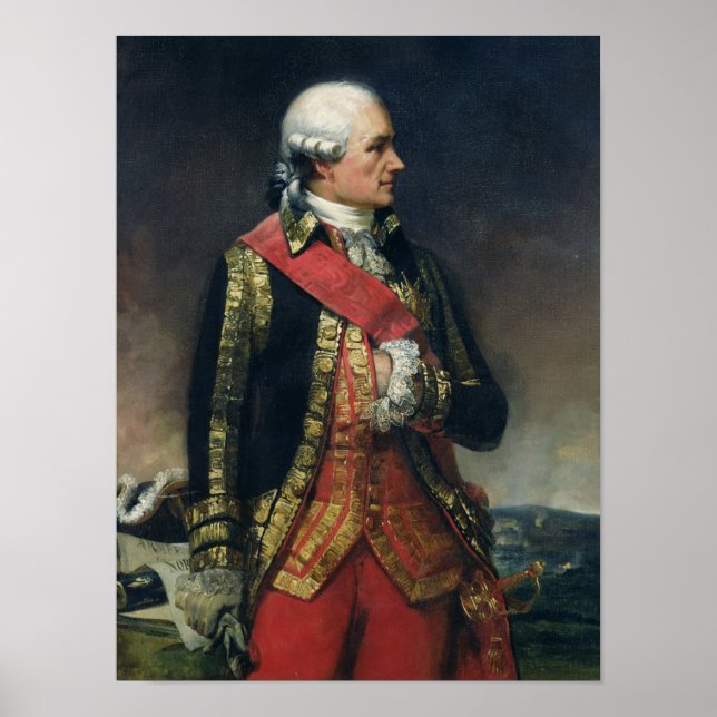 Poster Jean-Baptiste de Vimeur Comte de Rochambeau (Devant)