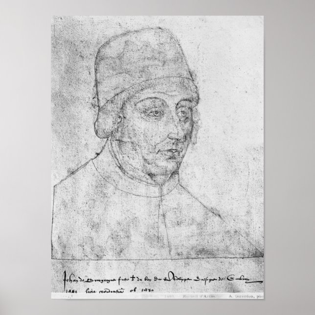 Poster Jean de Bourgogne, évêque de Cambrai (Devant)