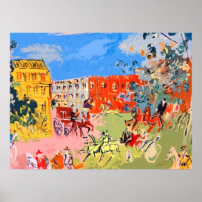Poster Jean Dufy Horsemen (Devant)