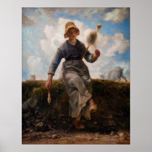 Poster Jean-Francois Millet - La fillette