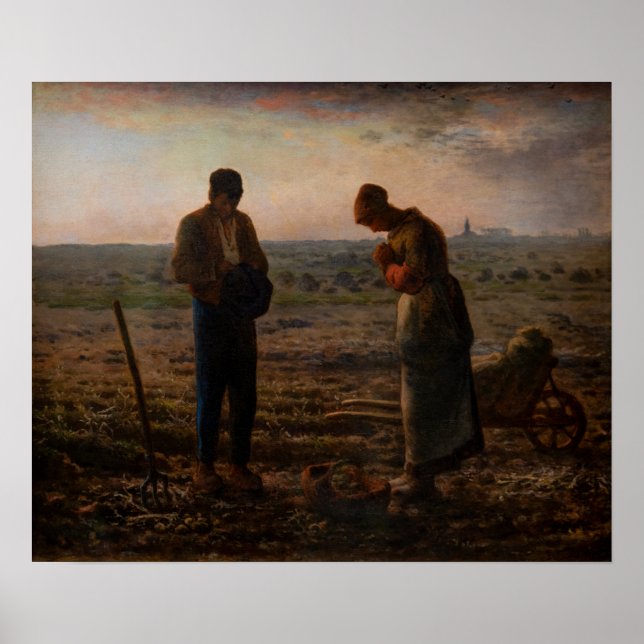 Poster Jean-François Millet - L'Angelus (Devant)
