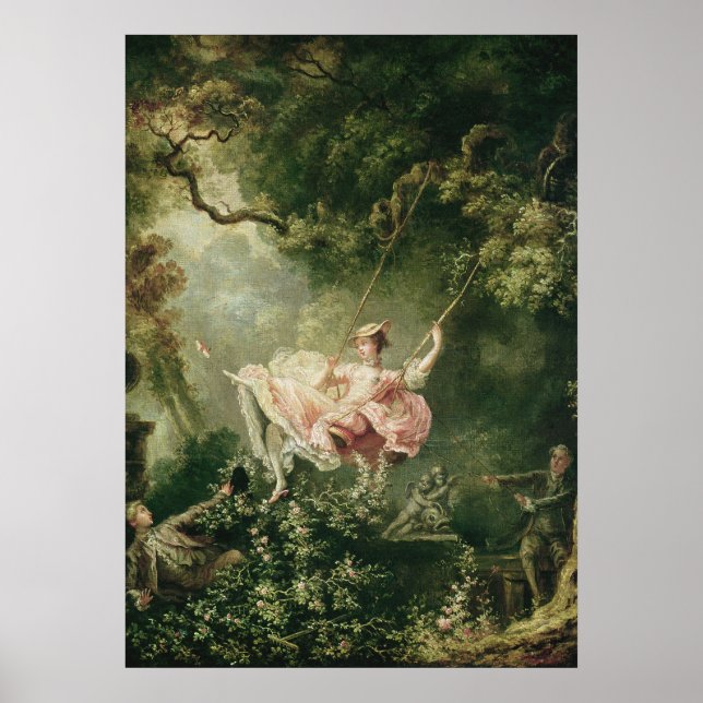 Poster Jean-Honoré Fragonard - La Coupe, (Devant)