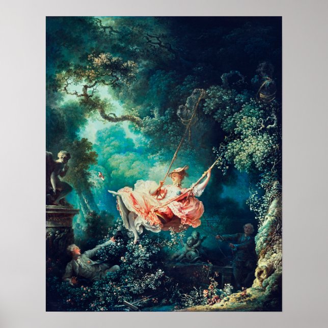 Poster Jean-Honore Fragonard : La couture (Devant)