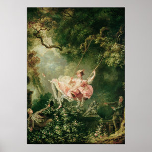Poster Jean-Honoré Fragonard - l'oscillation,