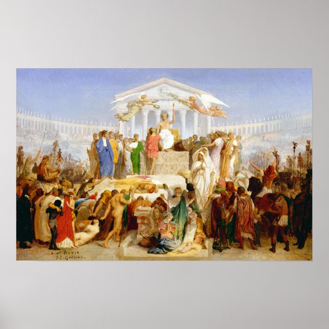 Poster Jean-Léon Gérôme L'âge d'Auguste (Devant)