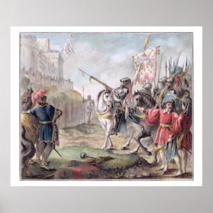Poster Jeanne d'Arc (1412-31) commande l'anglais pour