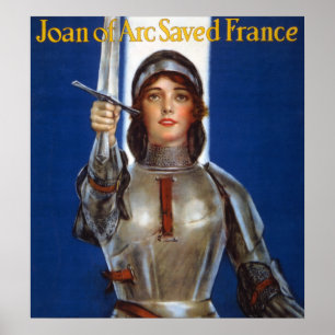 Poster Jeanne d'Arc Héroïne Française Chevalier Héroïne N