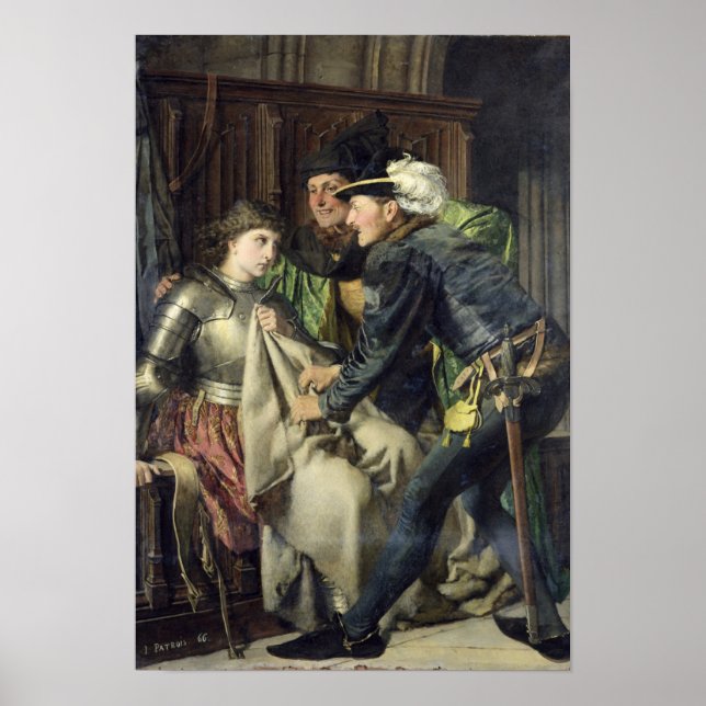 Poster Jeanne d'Arc insultée en prison, 1866 (Devant)