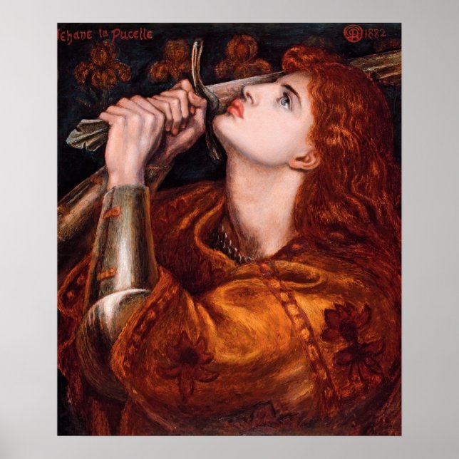 Poster Jeanne d'Arc par Dante Gabriel Rossetti (Devant)