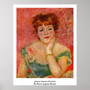 Poster Jeanne Samary-Portrait By Pierre-Auguste Renoir