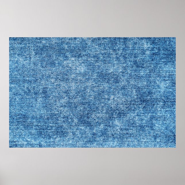 Poster Jeans en bleu acide. Denim arrière - plan, texture (Devant)