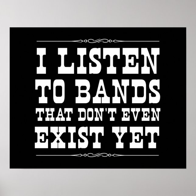 Poster J'écoute des bandes qui n'existent même pas encore (Devant)